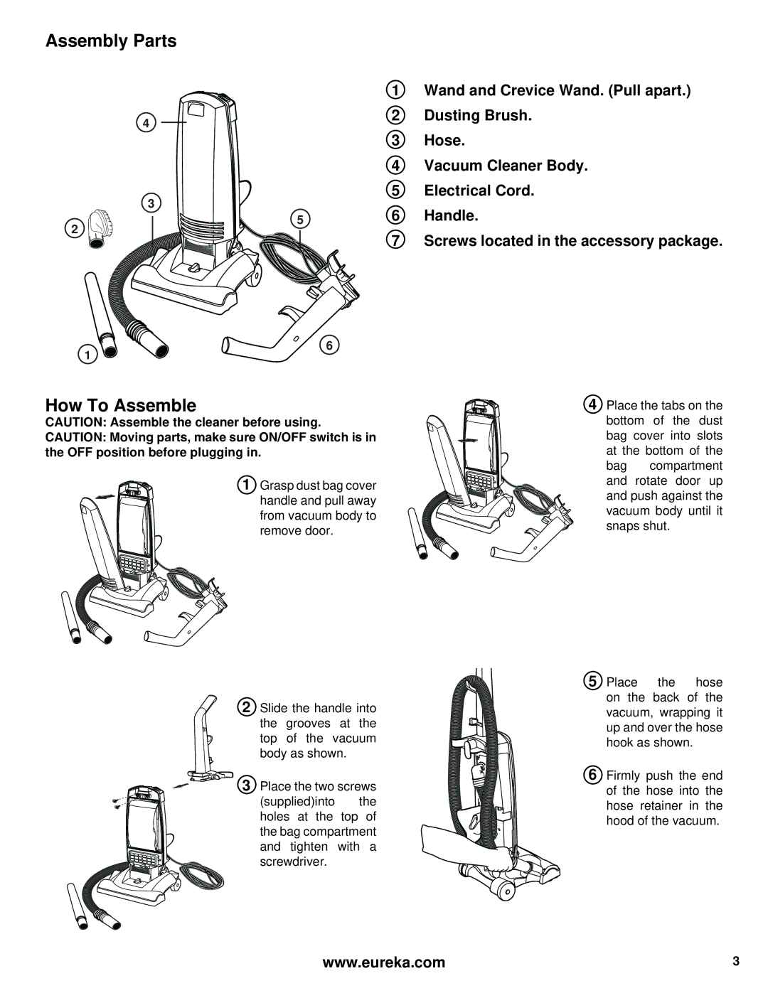 Eureka! Tents 2900 warranty Assembly Parts, How To Assemble 