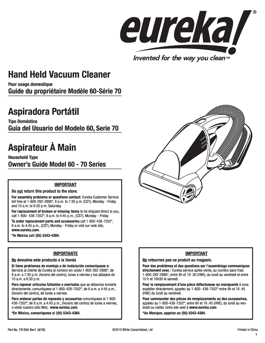 Eureka! Tents manual Guide du propriétaire Modèle 60-Série, Guía del Usuario del Modelo 60, Serie, Tipo Doméstico 