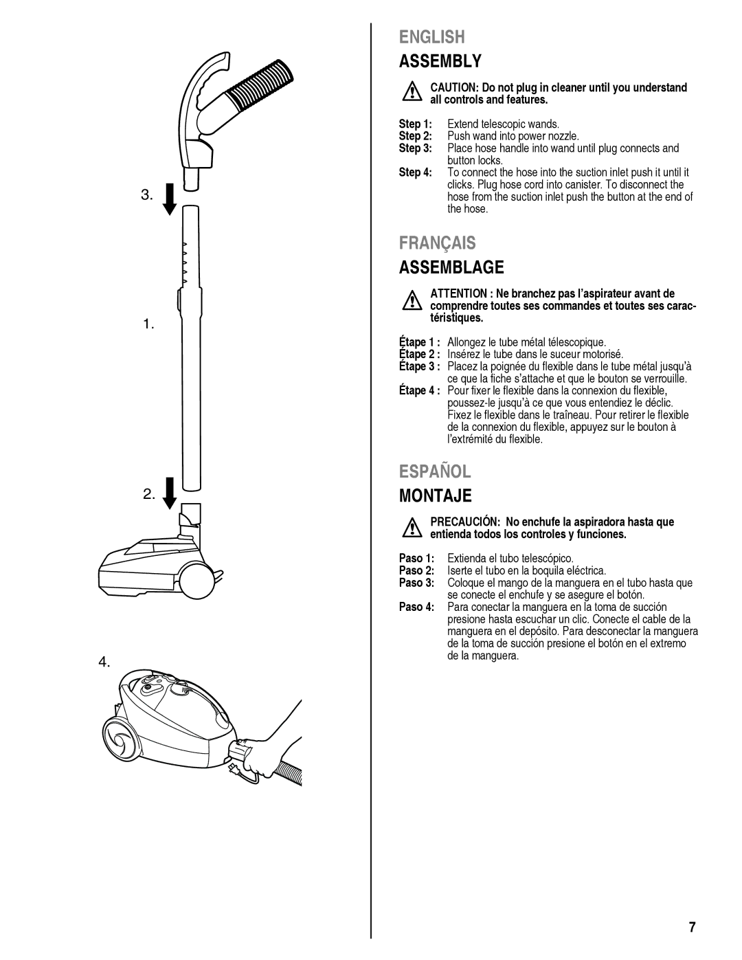 Eureka! Tents 950 manual Assembly, Assemblage, Montaje 