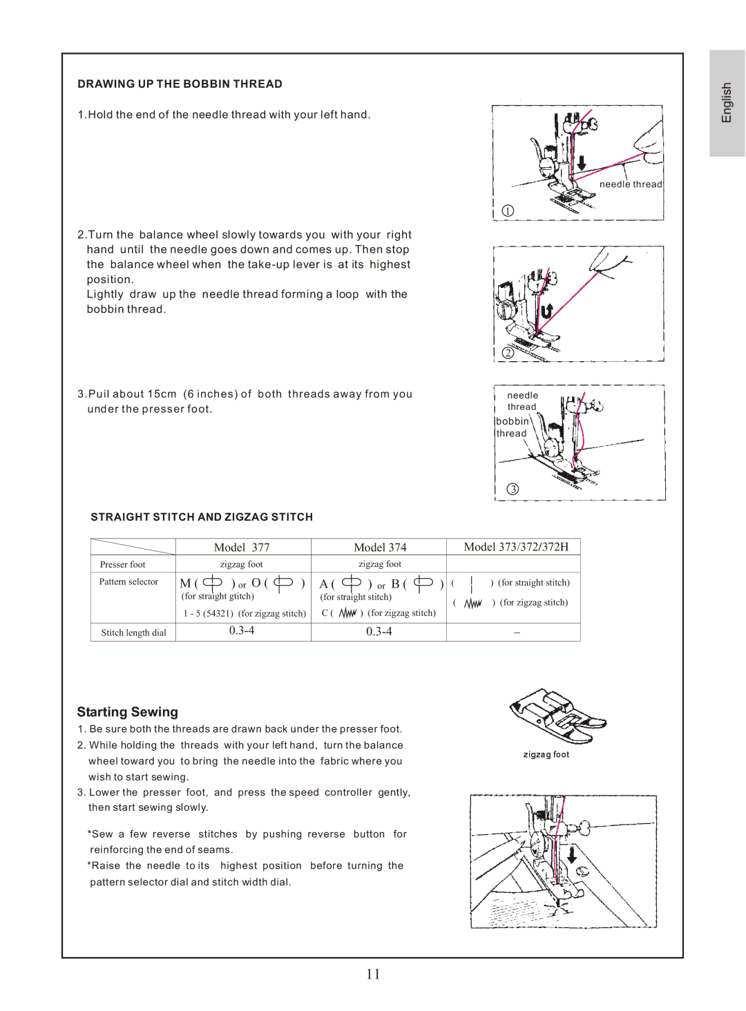 Euro-Pro 372H instruction manual Or O Or B, Drawing UP the Bobbin Thread 