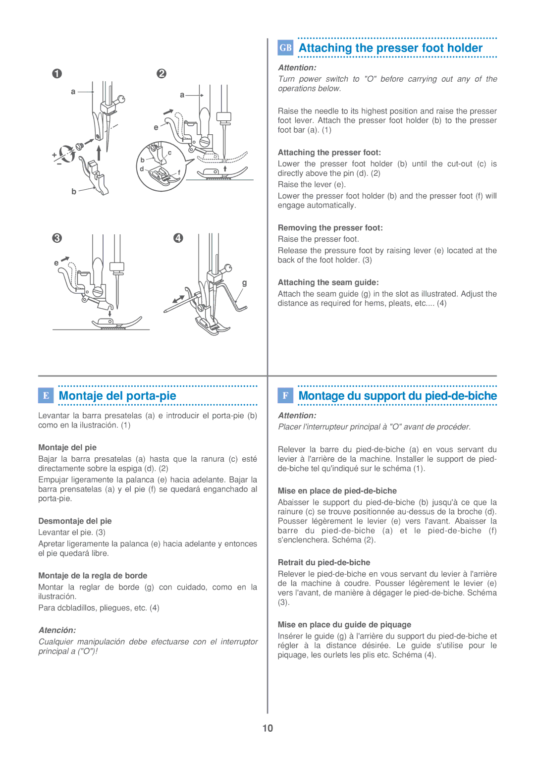 Euro-Pro 7500 instruction manual 5858 