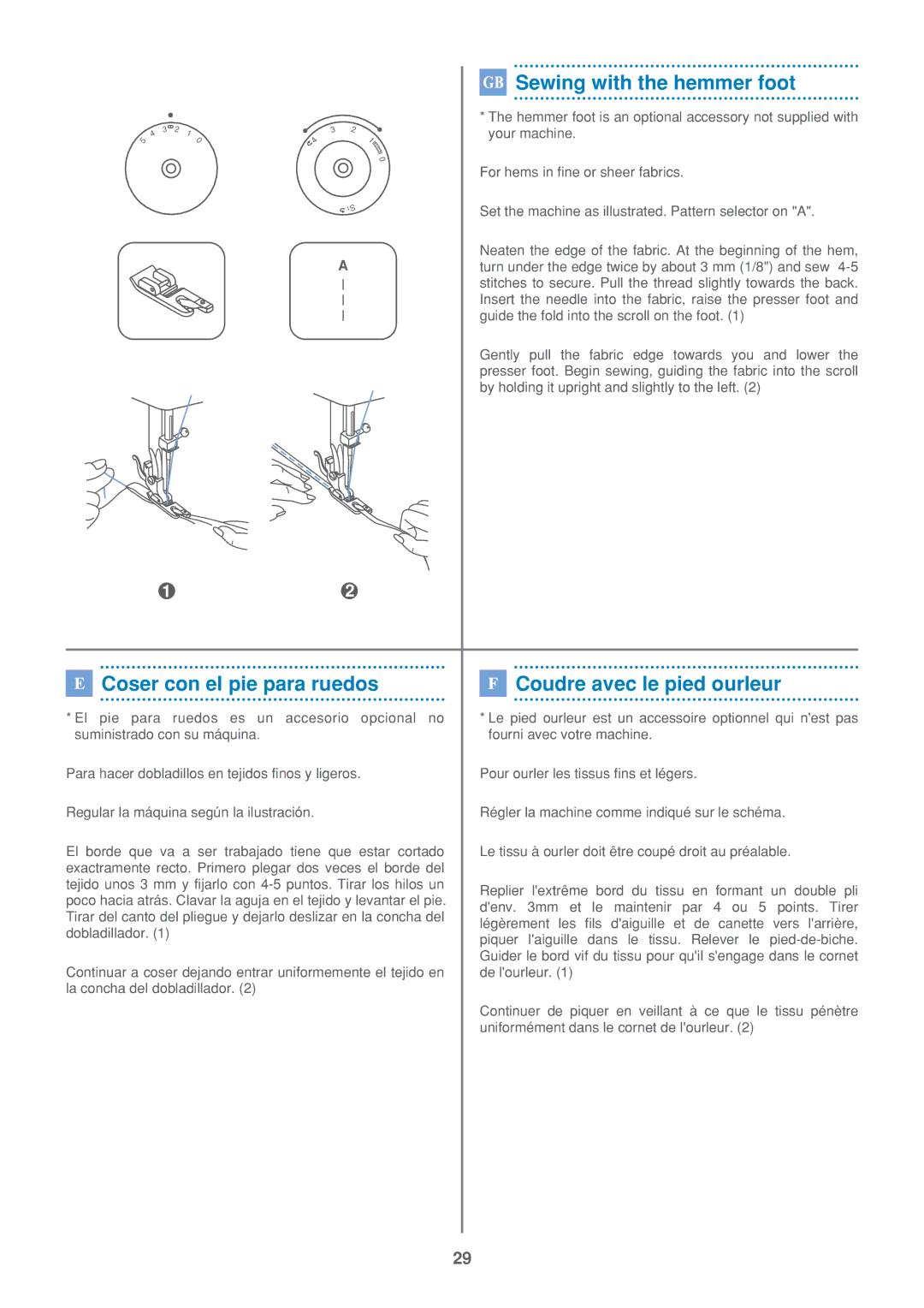 Euro-Pro 7500 instruction manual G7G$$$0 