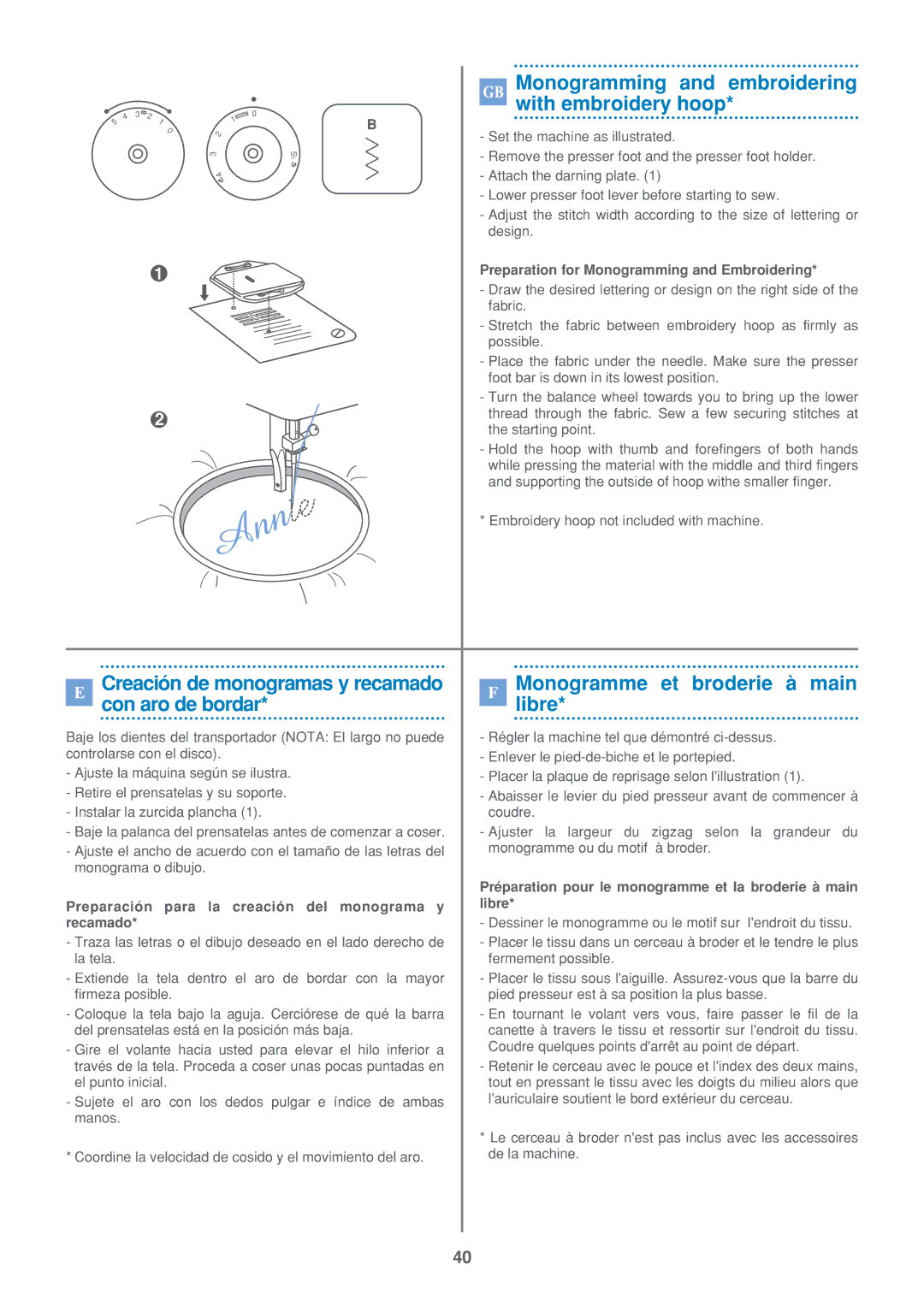 Euro-Pro 7500 instruction manual H 2R 