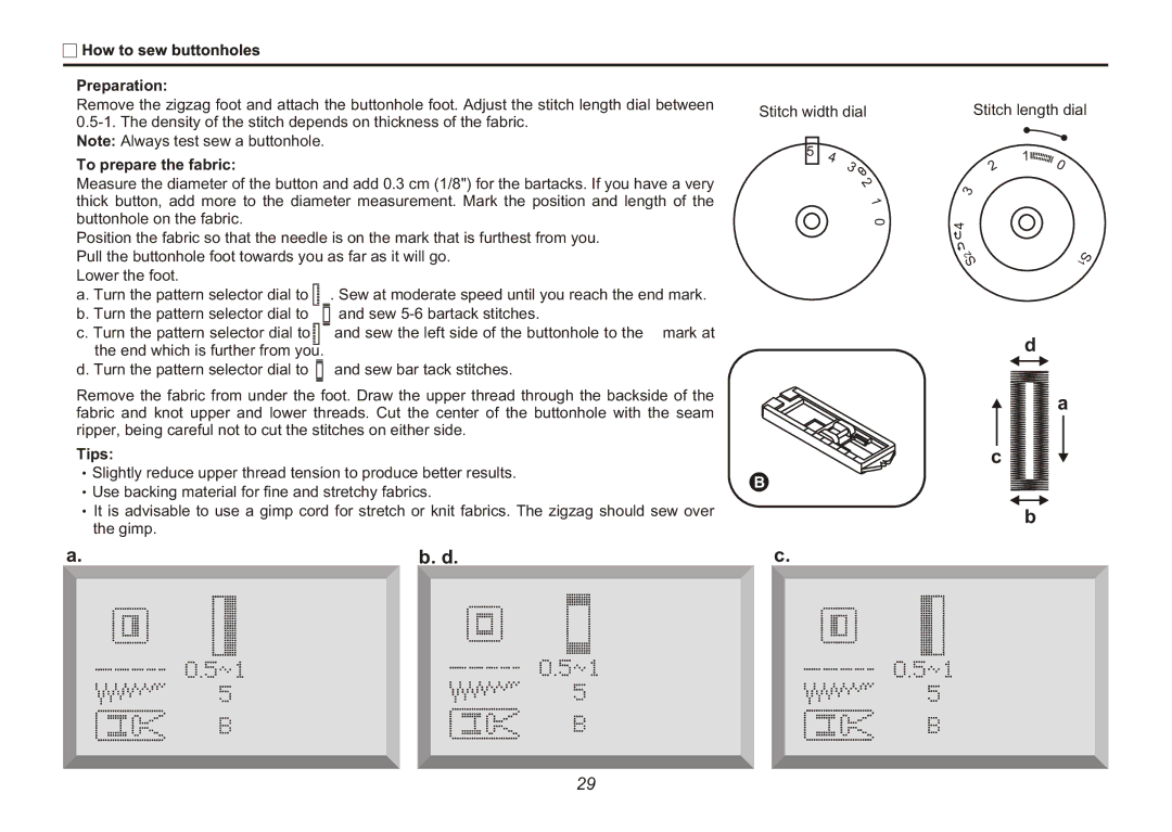 Euro-Pro 9025 instruction manual Preparation, To prepare the fabric, Tips 