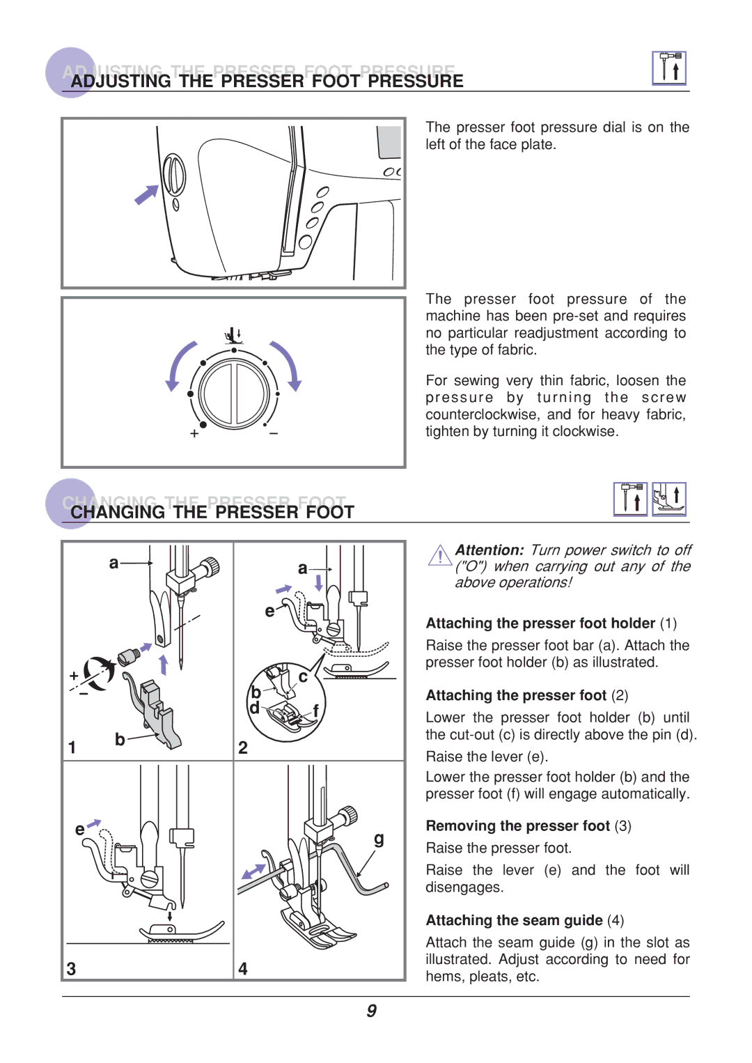 Euro-Pro 9110 manual When carrying out any 