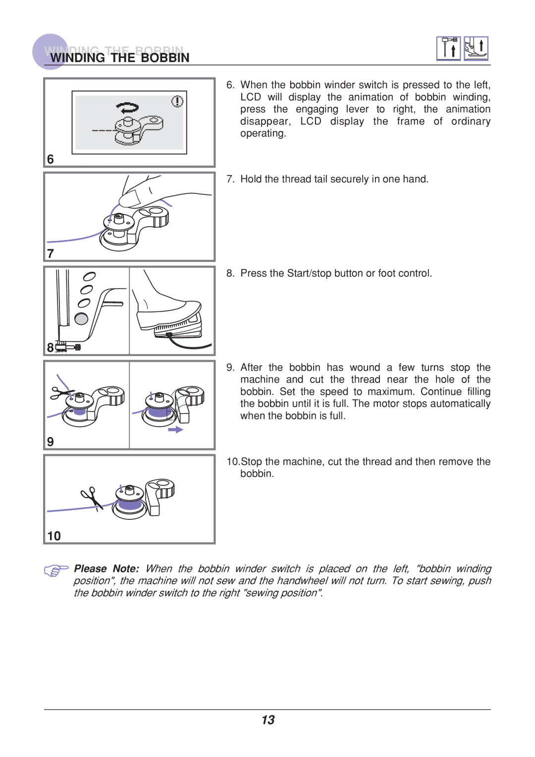 Euro-Pro 9110 manual 