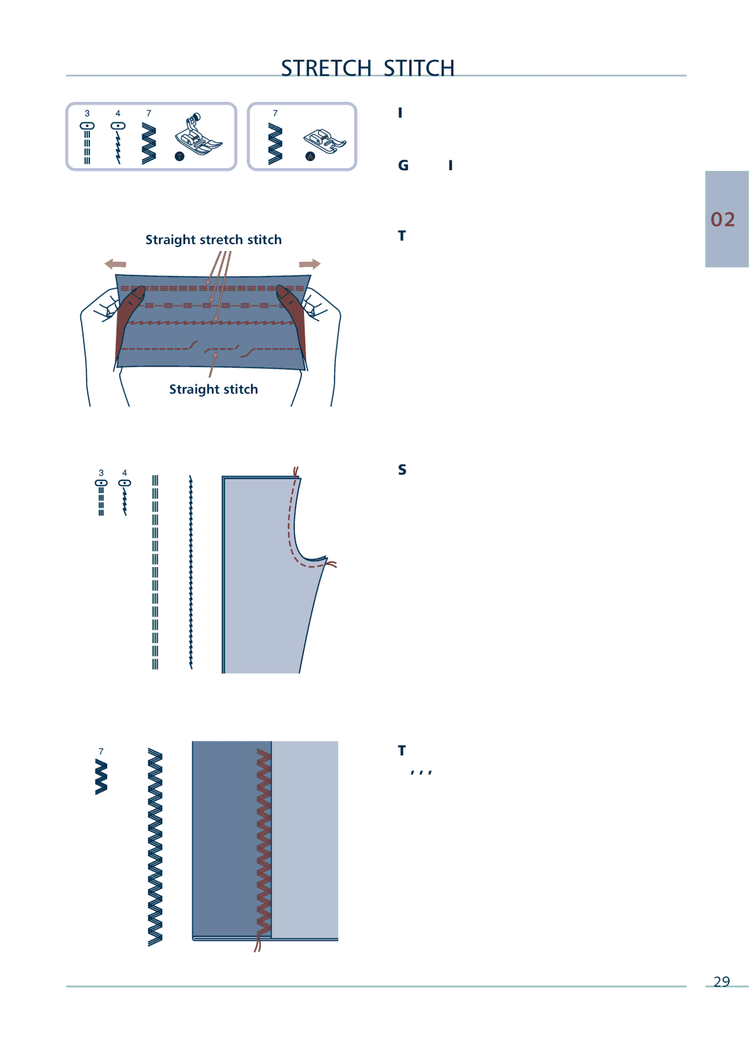 Euro-Pro 9136C manual Stretch Stitch 