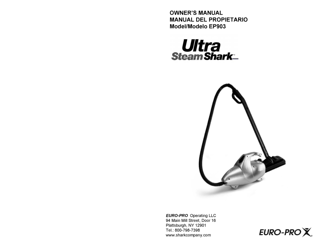 Euro-Pro EP903 owner manual 