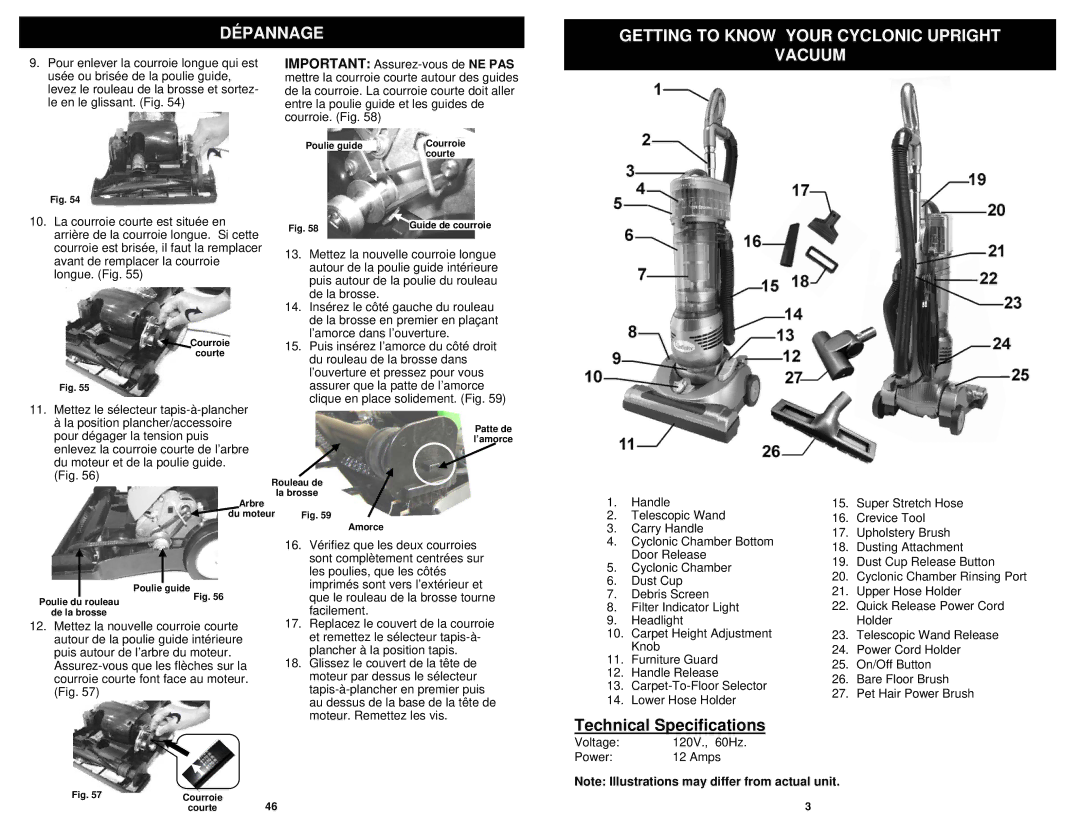 Euro-Pro NV31 owner manual Getting to Know Your Cyclonic Upright Vacuum 