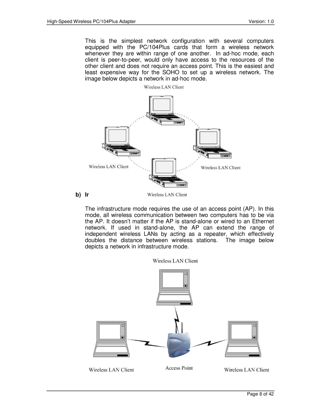 Eurotech Appliances PC/104PLUS user manual Infrastructure Mode 