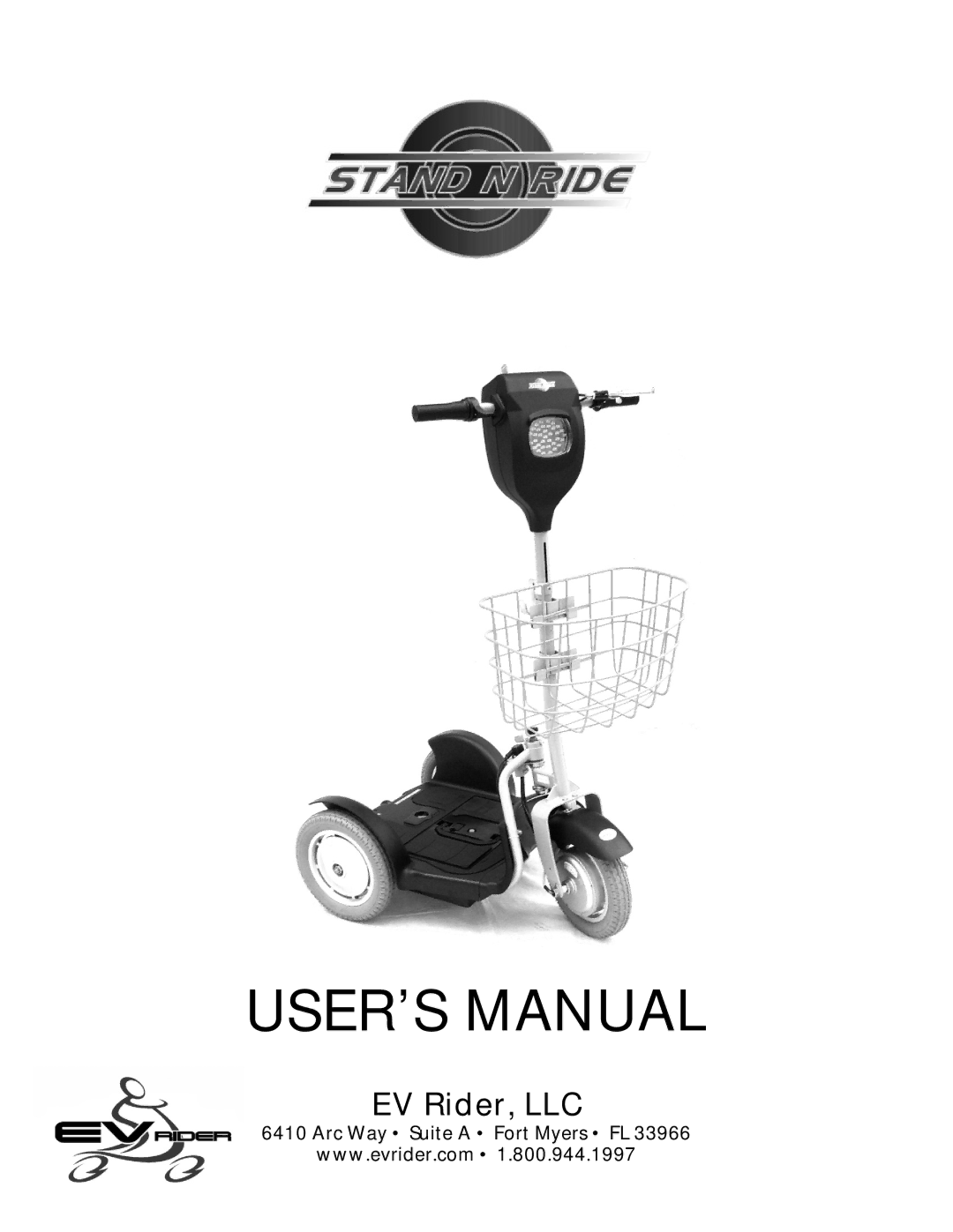 EV Rider Stand N Ride manual USER’S Manual 