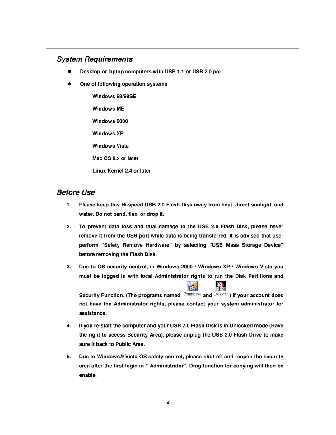 Event electronic 2.0 user manual System Requirements, Before Use 