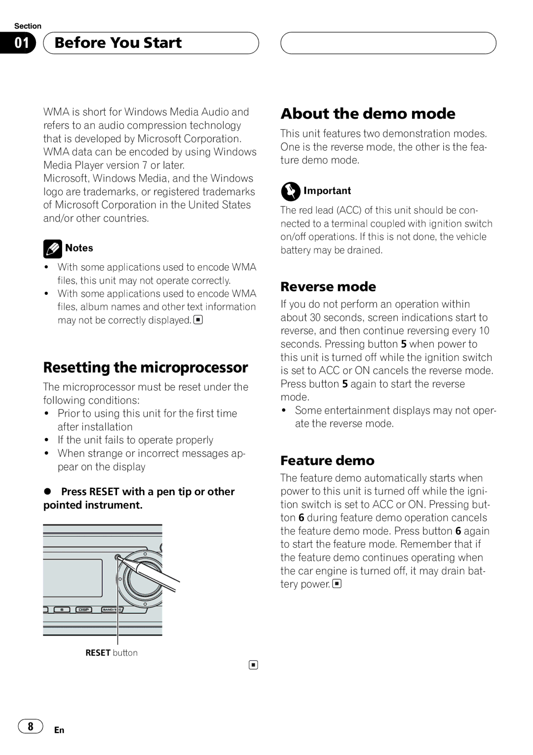 Event electronic DEH-P8600MP operation manual 