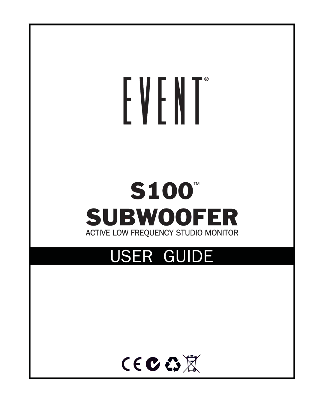 Event electronic S100 manual User Guide 