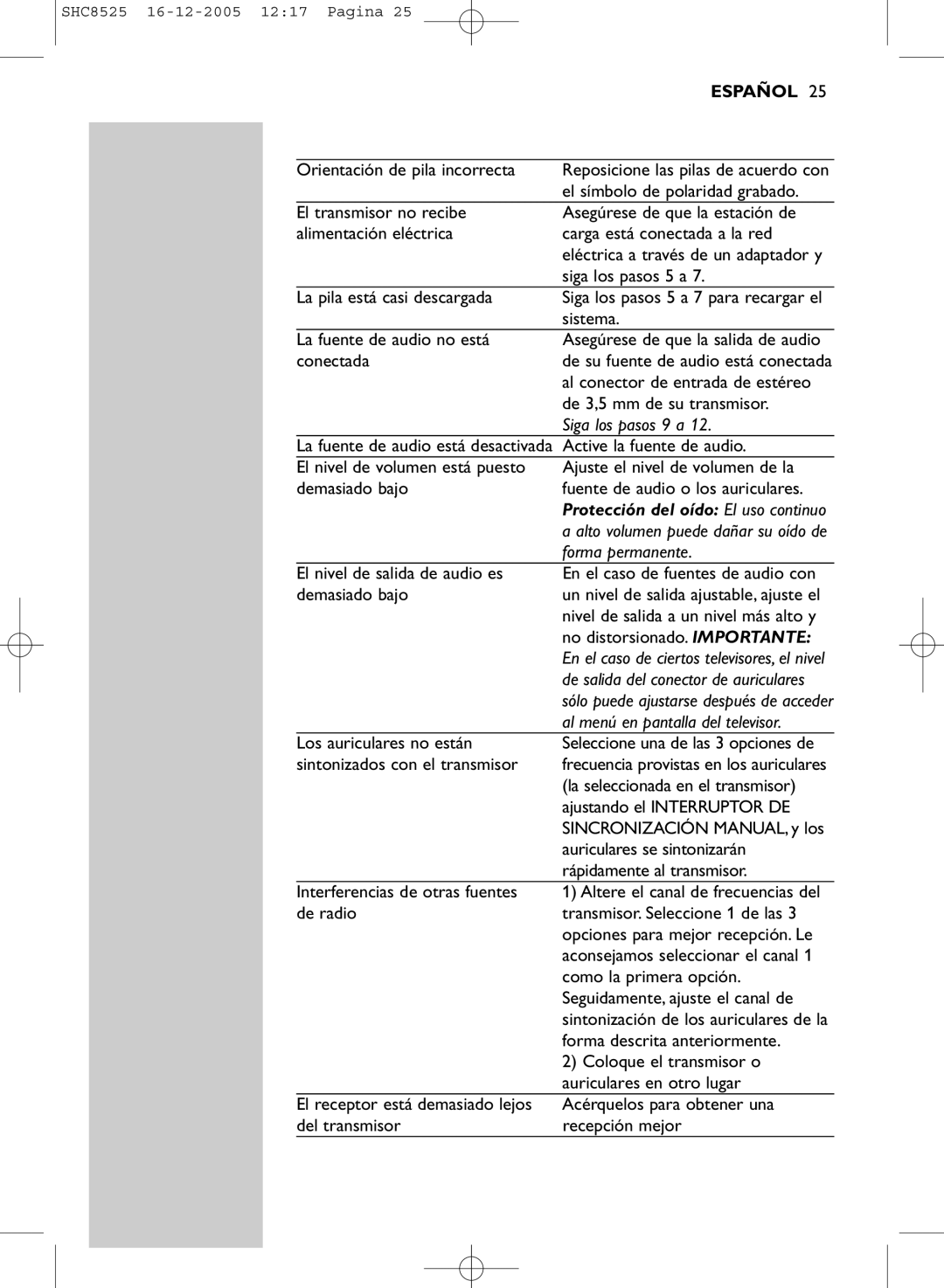 Event electronic SHC8525 manual Siga los pasos 9 a, Forma permanente, Al menú en pantalla del televisor 