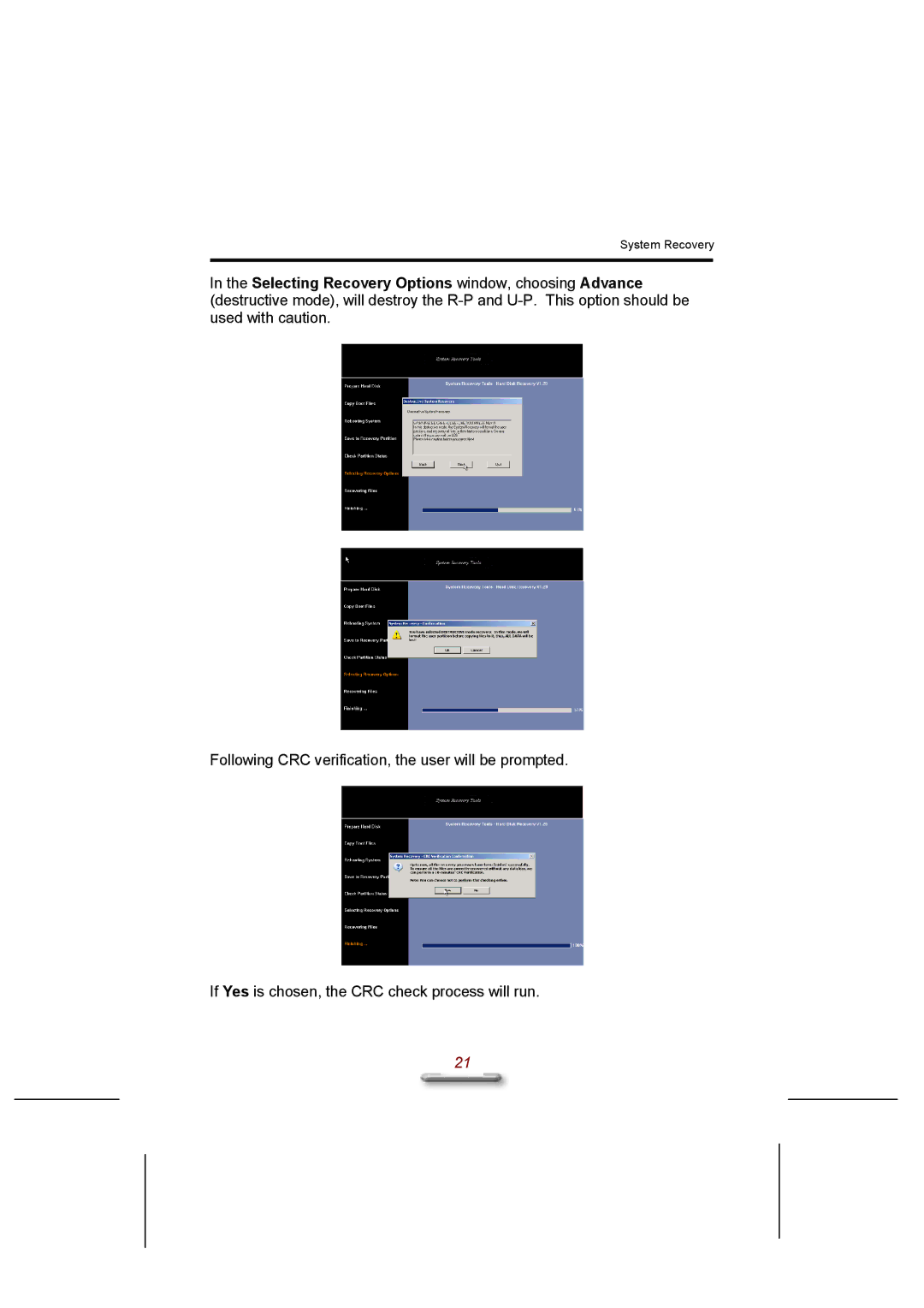 Everex eXplora user manual System Recovery 