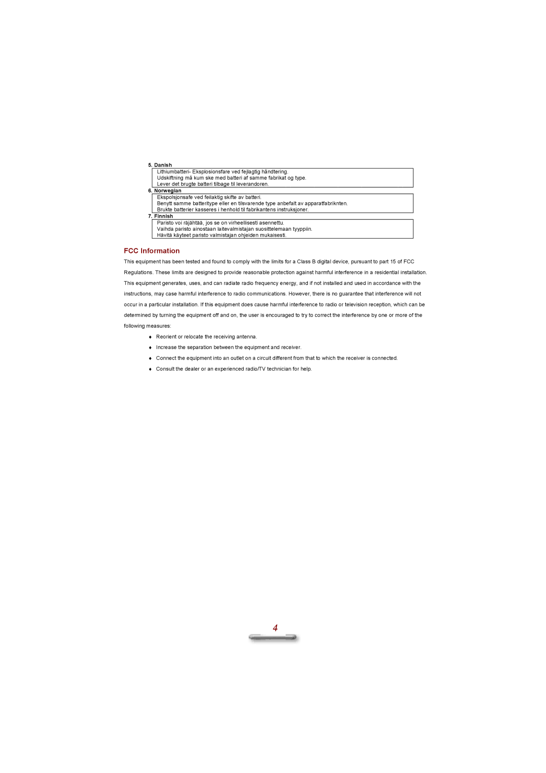 Everex eXplora user manual FCC Information 