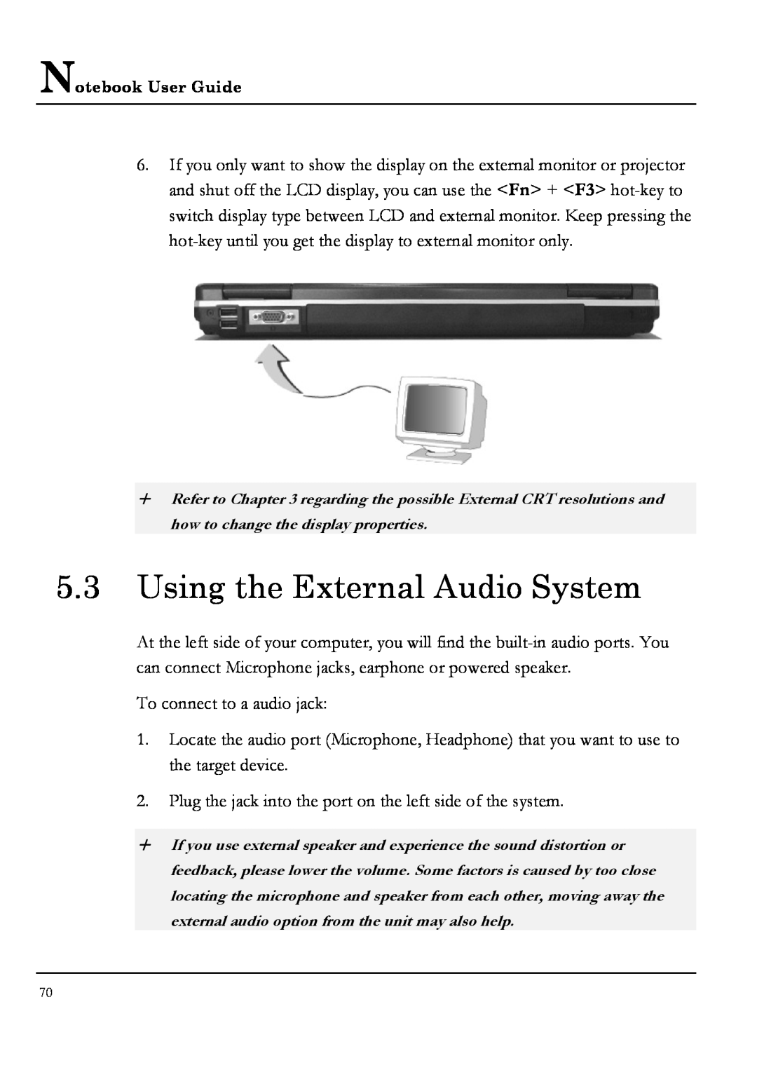 Everex NM3500W, NM4100W, NM3700W, NM3900W manual Using the External Audio System 