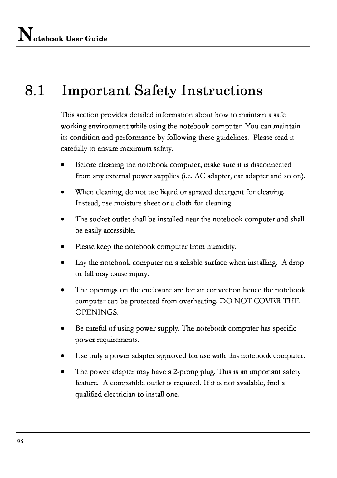 Everex NM4100W, NM3700W, NM3500W, NM3900W manual Important Safety Instructions 
