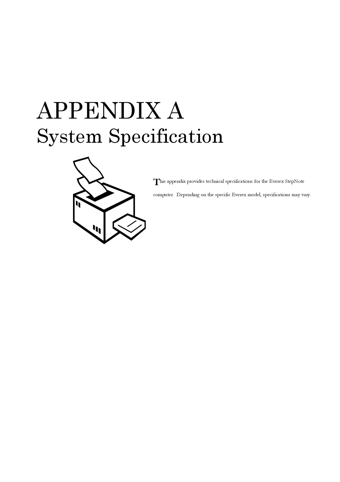 Everex Stepnote NC user manual Appendix a 