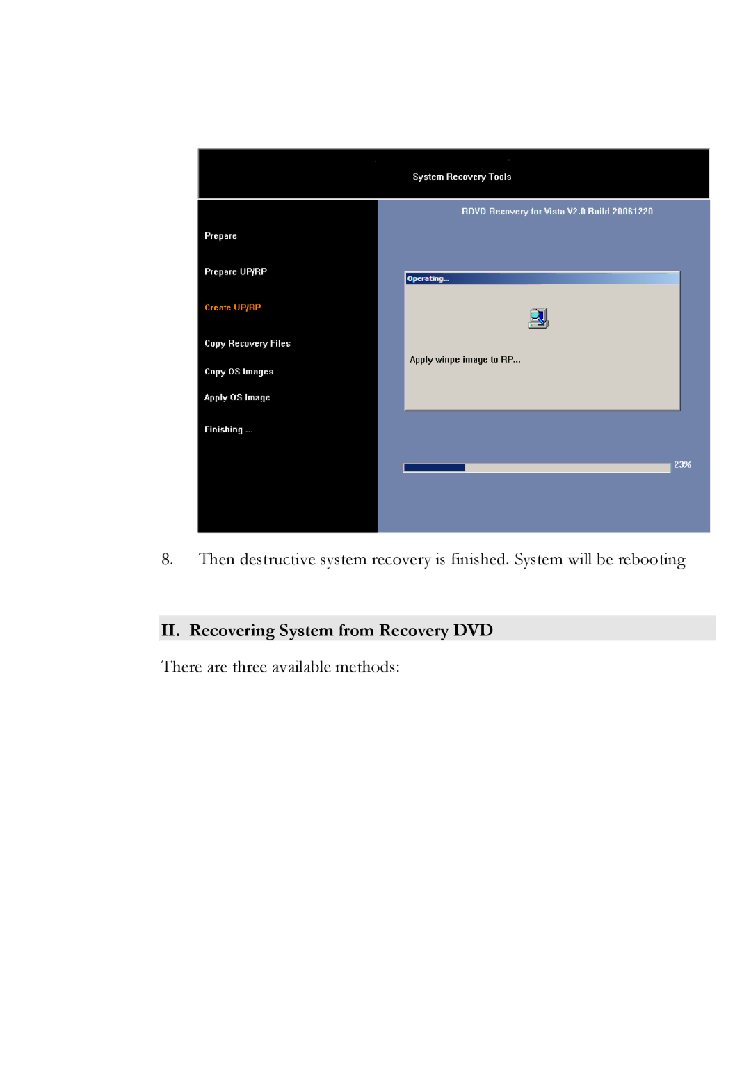 Everex Stepnote NC user manual II. Recovering System from Recovery DVD 