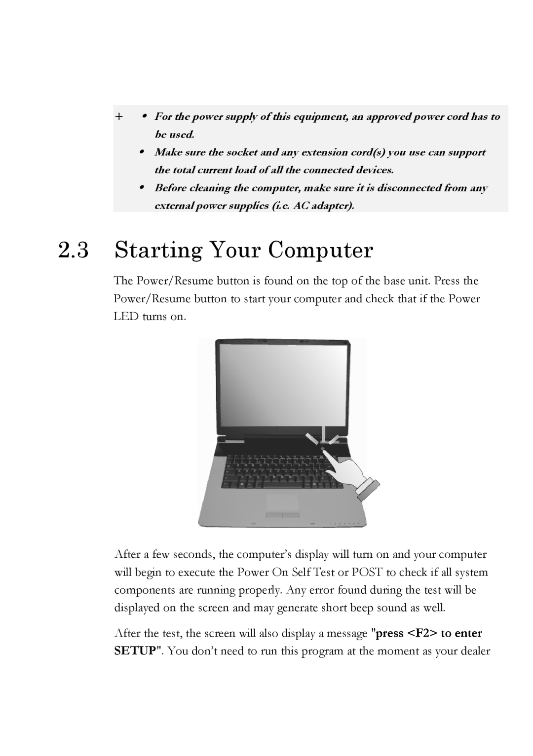 Everex Stepnote NC user manual Starting Your Computer 