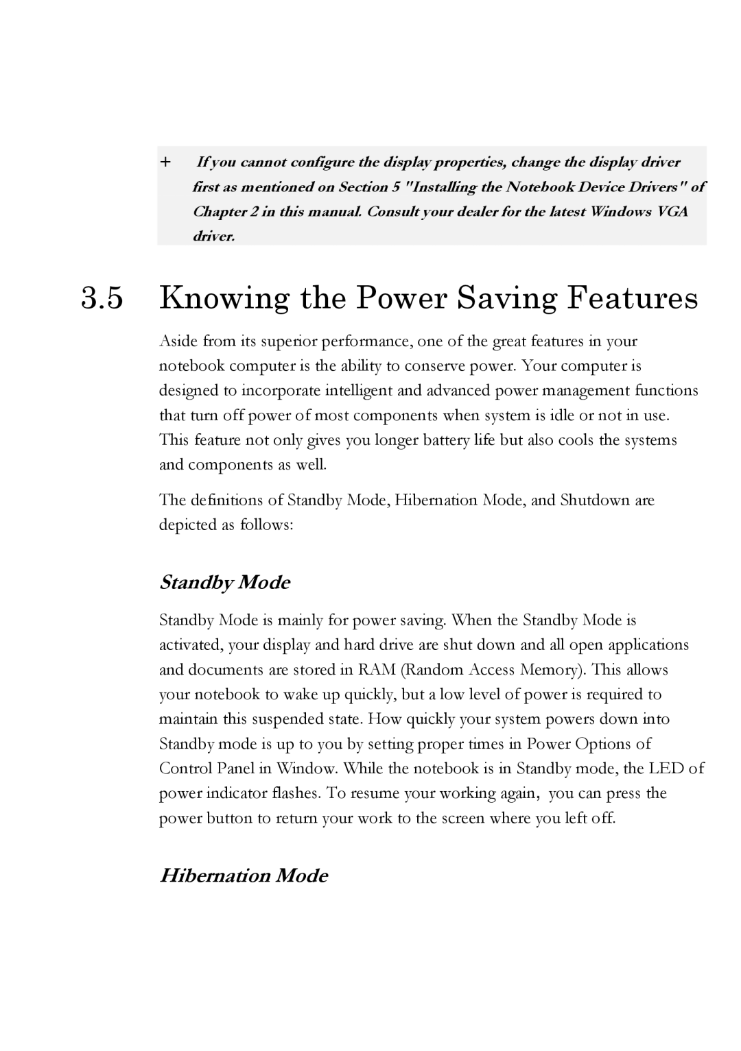 Everex Stepnote NC user manual Knowing the Power Saving Features, Standby Mode 