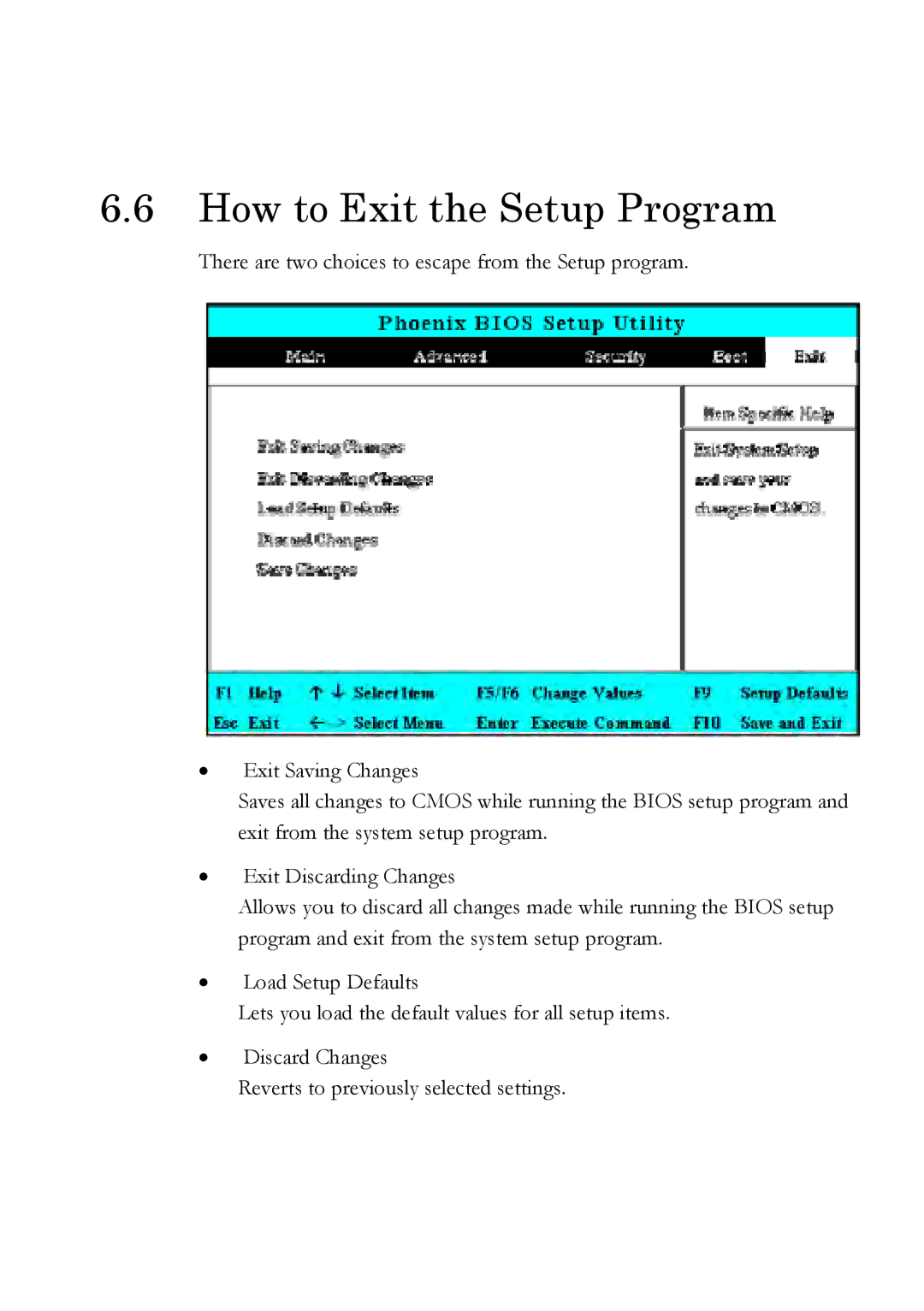 Everex Stepnote NC user manual How to Exit the Setup Program 