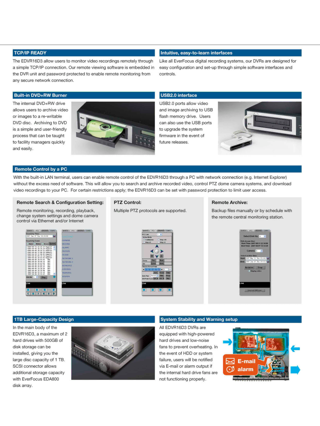 EverFocus 16D3 manual 