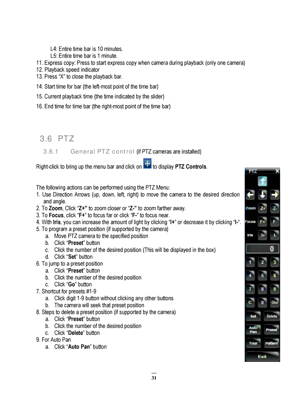 EverFocus 22HH1144 user manual Ptz 