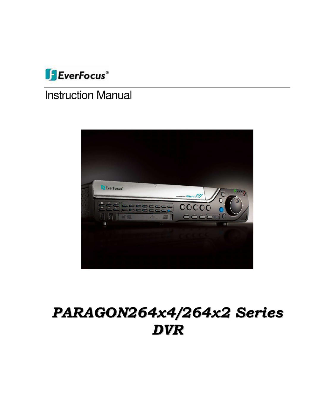 EverFocus 264x4, 264x2 instruction manual Dvr 