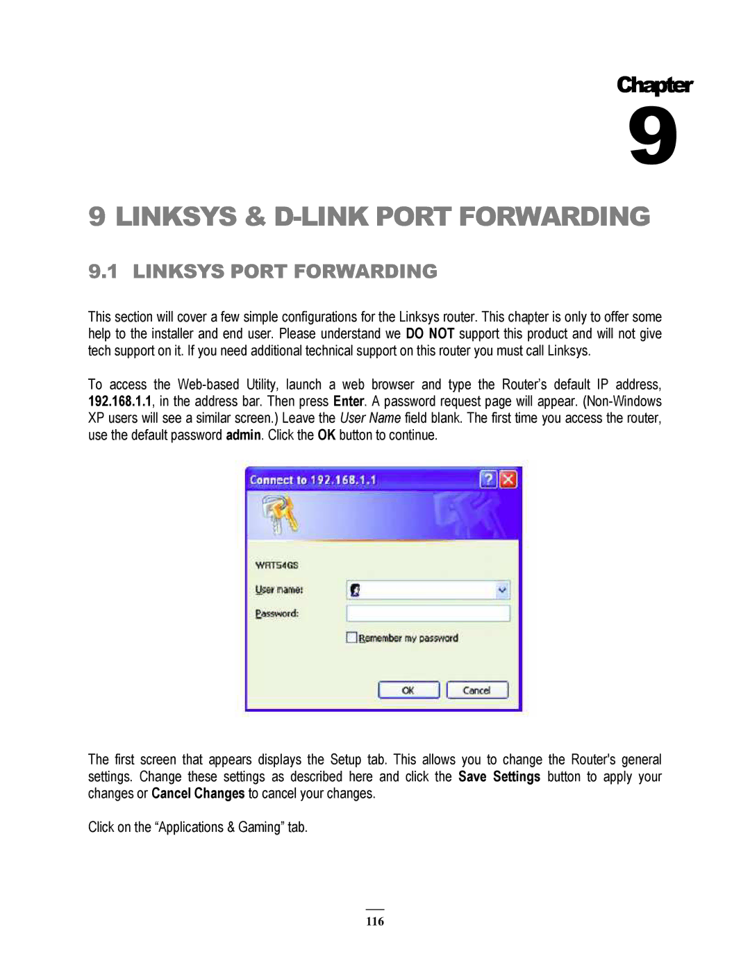 EverFocus 264x4, 264x2 instruction manual Linksys & D-LINK Port Forwarding, Linksys Port Forwarding 