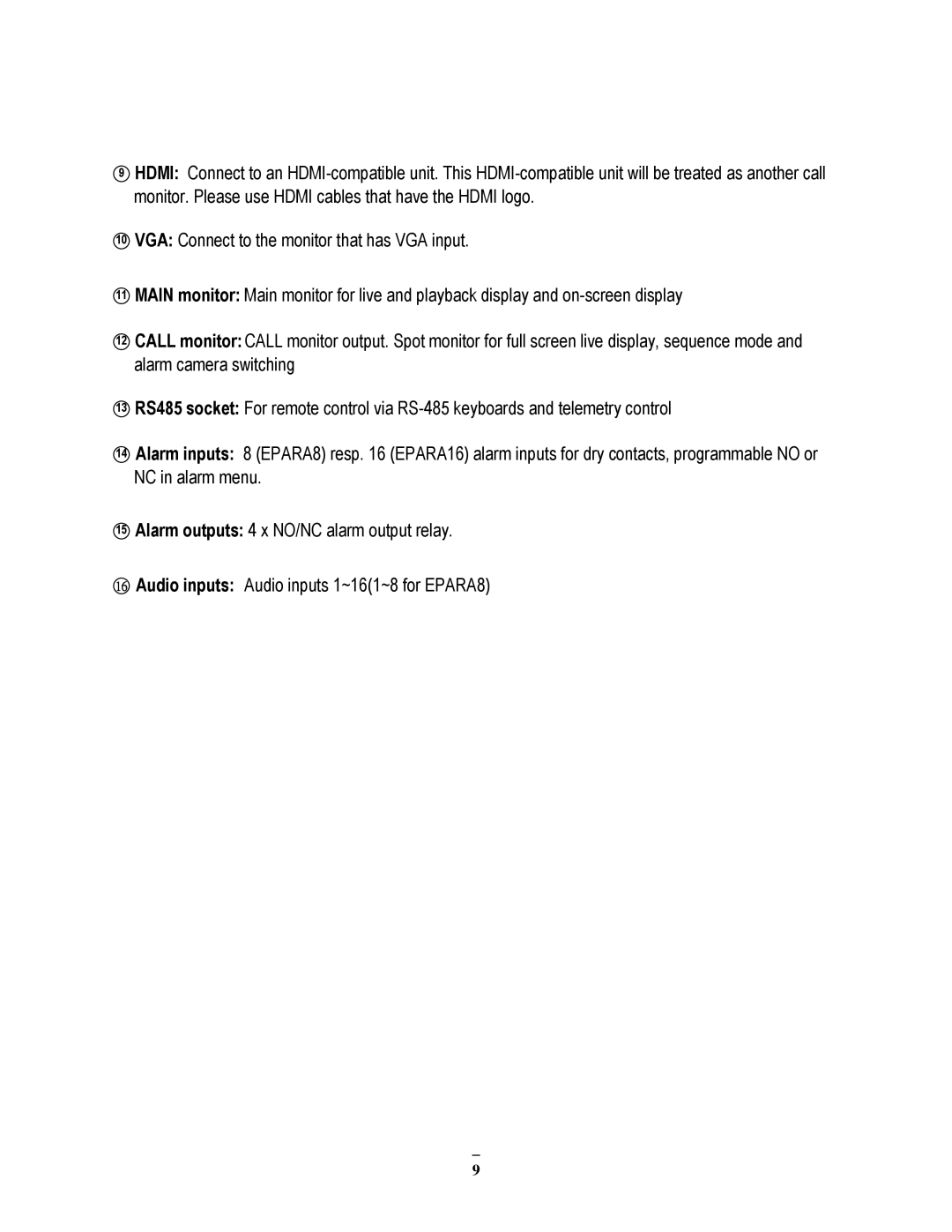 EverFocus 264x2, 264x4 instruction manual 