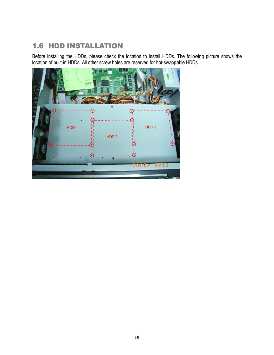 EverFocus 264x4, 264x2 instruction manual HDD Installation 