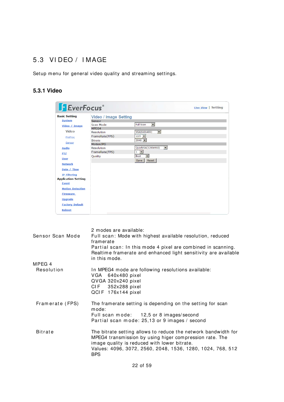 EverFocus EAN-1350 manual Video / Image 