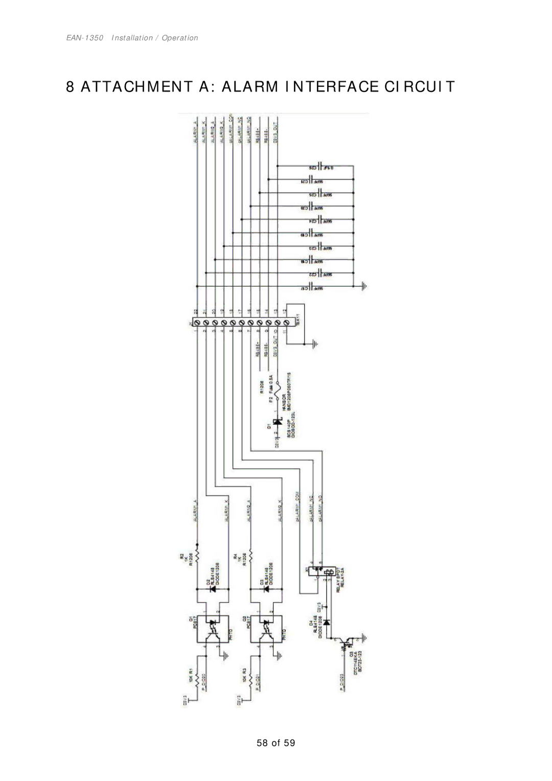 EverFocus EAN-1350 manual Attachment a Alarm Interface Circuit 