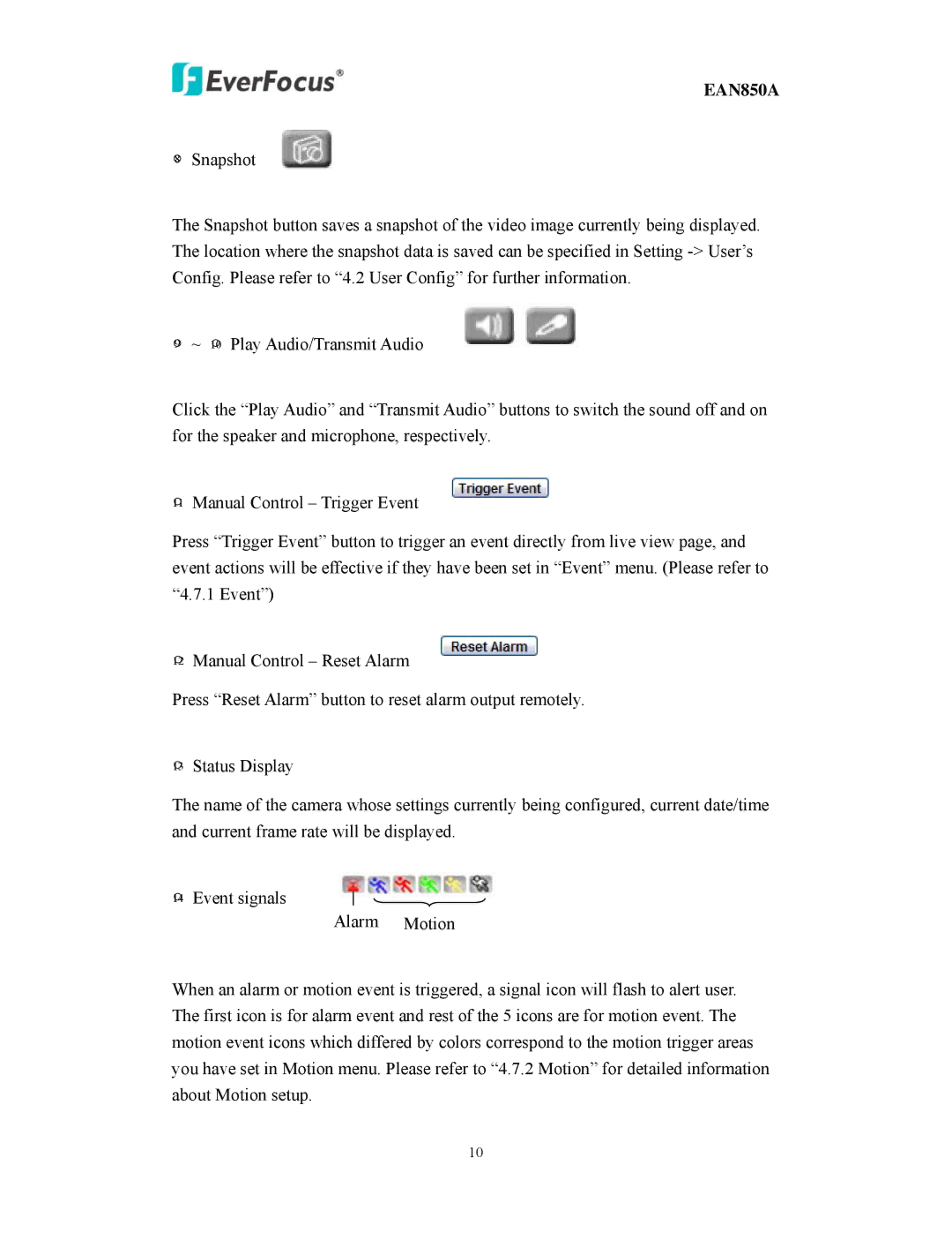 EverFocus EAN850A user manual 