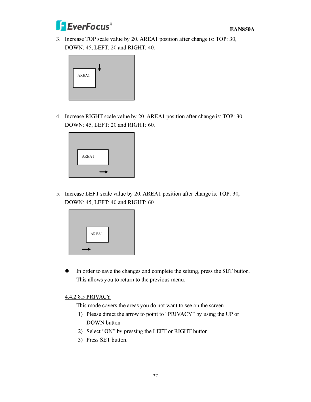 EverFocus EAN850A user manual 