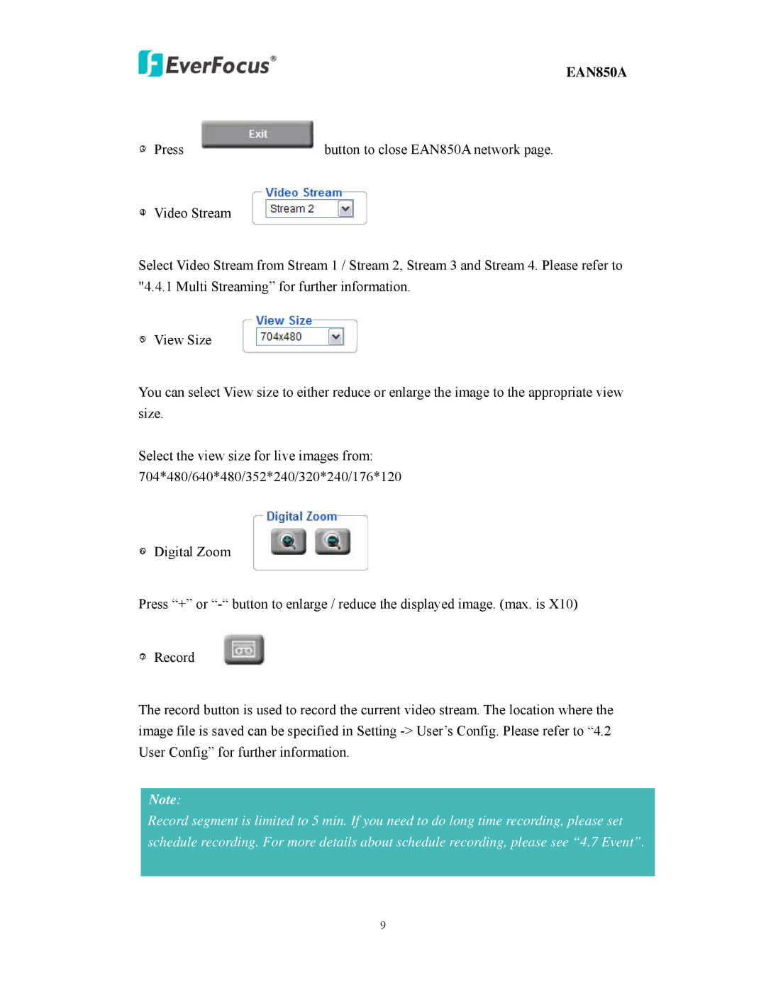 EverFocus EAN850A user manual 