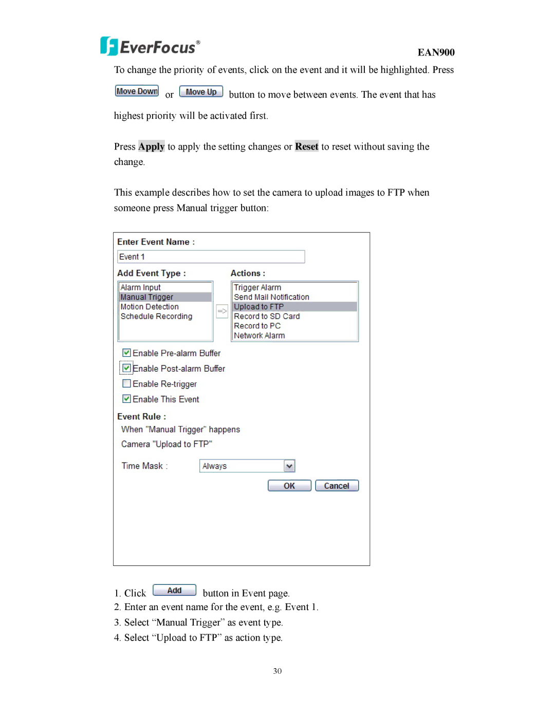 EverFocus EAN900 user manual 