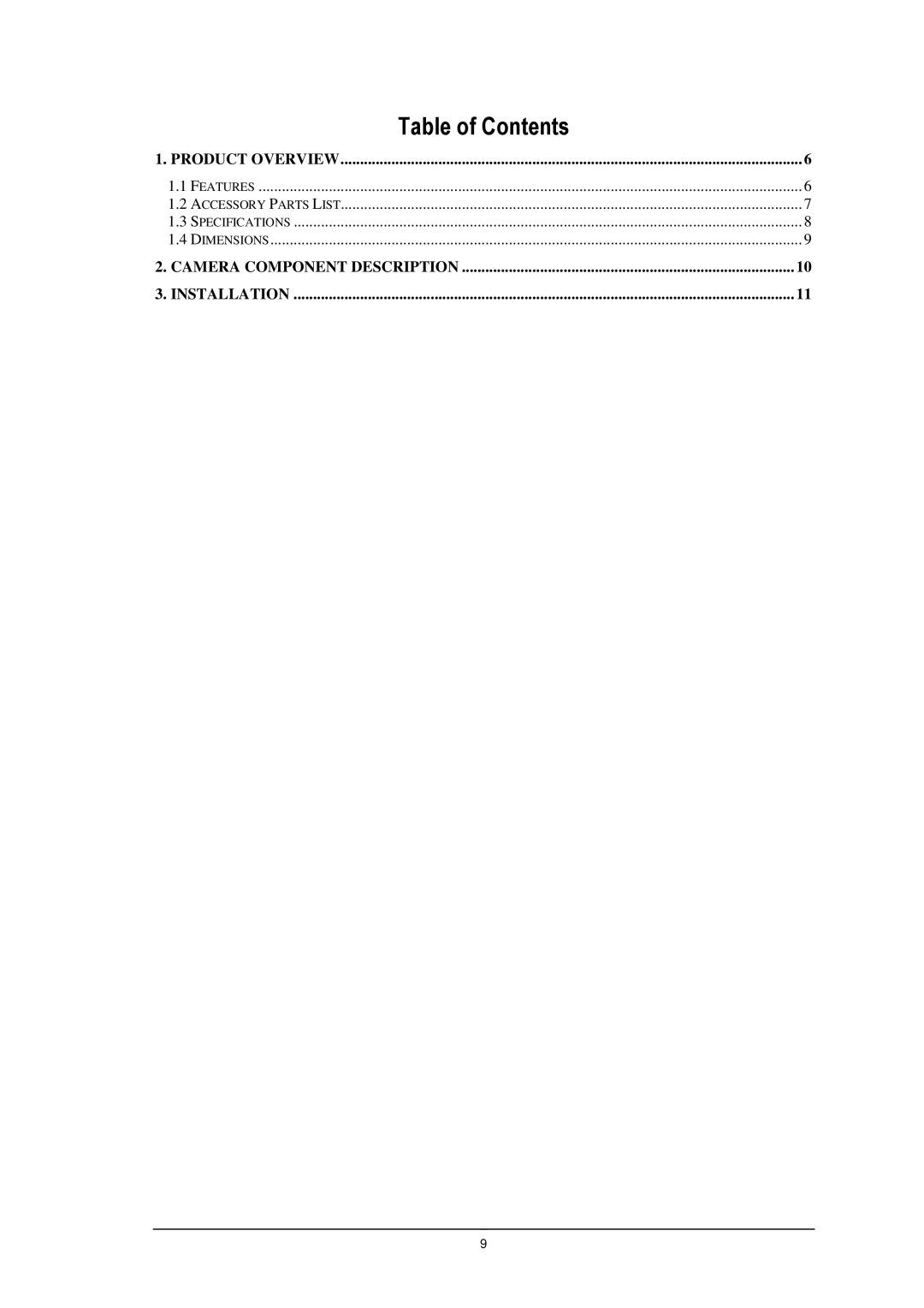 EverFocus EBH5241 manual Table of Contents 