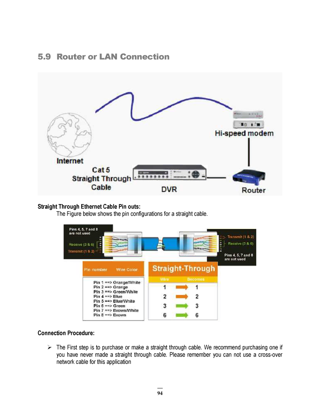 EverFocus ECOR264-4D1, ECOR264-8F1, ECOR264-8D1, ECOR264-4F1 user manual Router or LAN Connection 