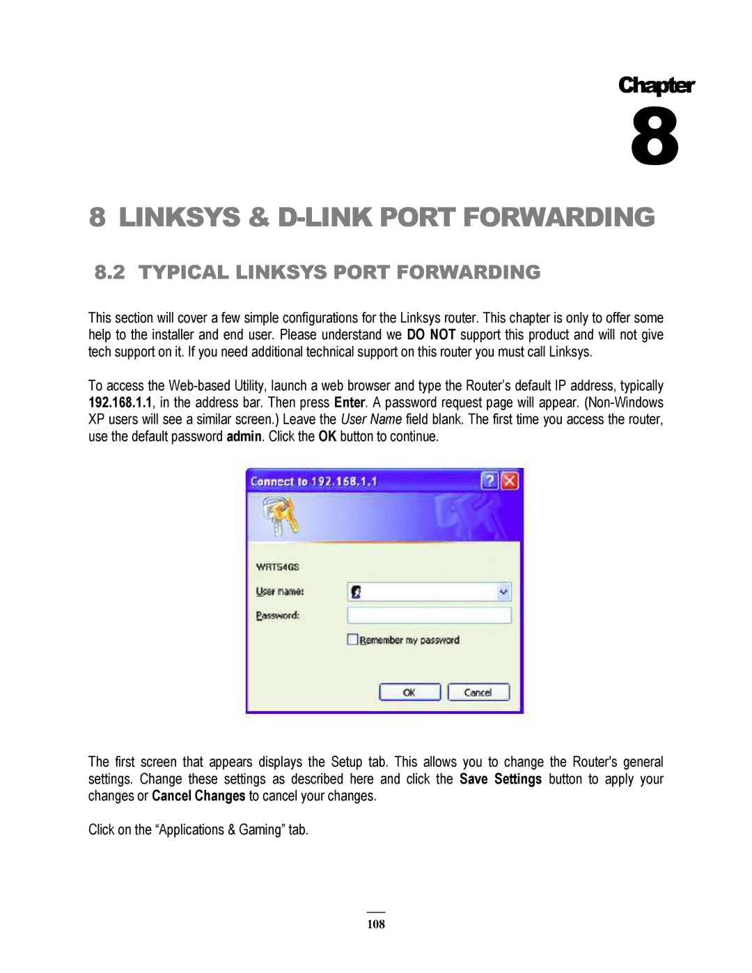 EverFocus ECOR264-8F1, ECOR264-8D1, ECOR264-4D1 user manual Linksys & D-LINK Port Forwarding, Typical Linksys Port Forwarding 