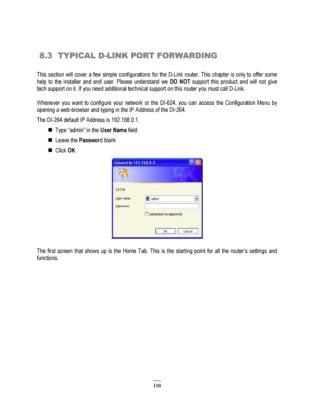EverFocus ECOR264-4D1, ECOR264-8F1, ECOR264-8D1, ECOR264-4F1 user manual Typical D-LINK Port Forwarding 