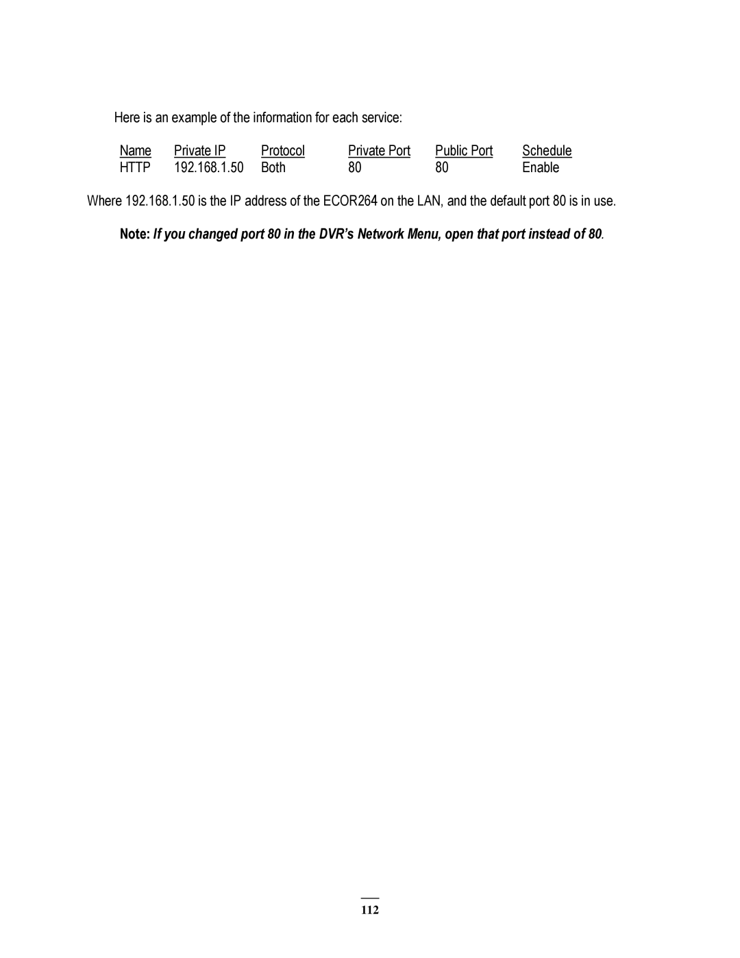 EverFocus ECOR264-8F1, ECOR264-8D1, ECOR264-4D1, ECOR264-4F1 user manual Schedule 