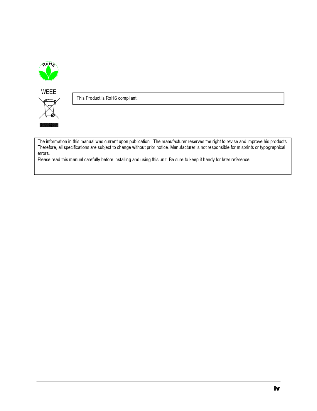 EverFocus ECOR264-8D1, ECOR264-8F1, ECOR264-4D1, ECOR264-4F1 user manual Weee 