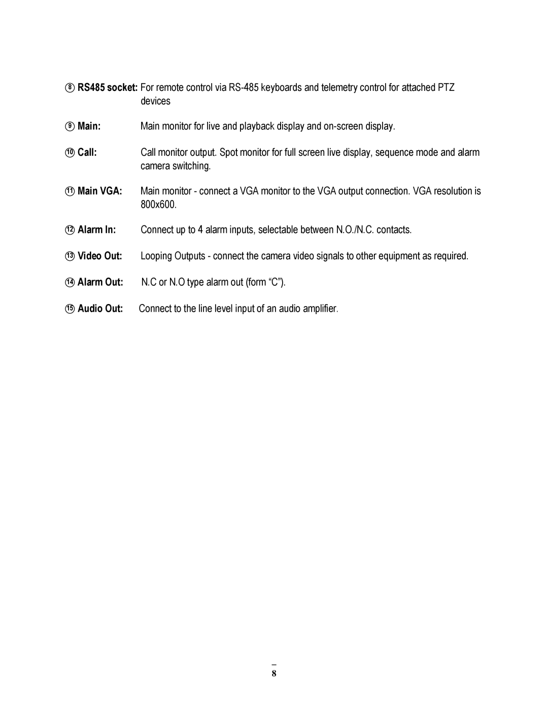 EverFocus ECOR264-4X1, ECOR264-9X1, ECOR264-16X1 user manual 