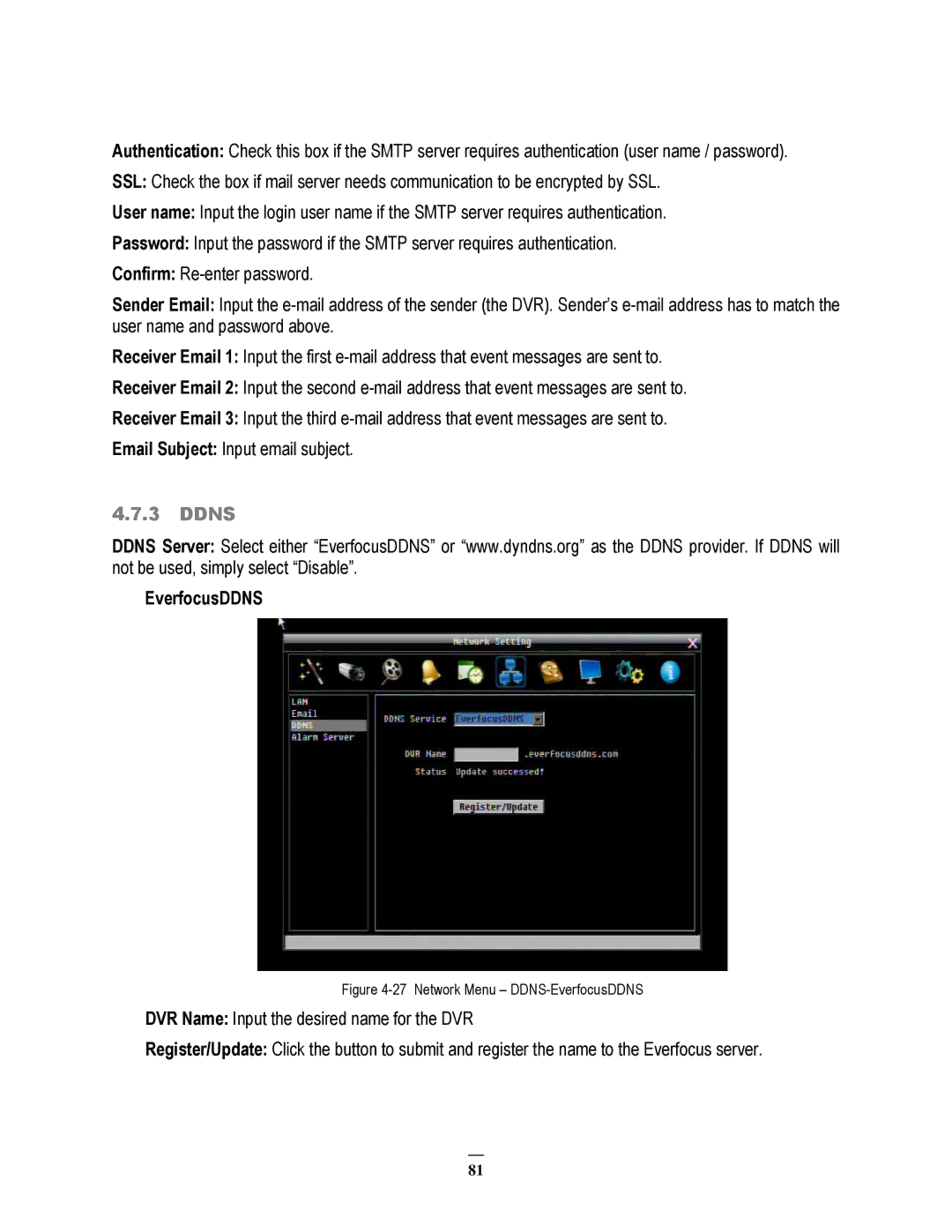 EverFocus ECOR264-16X1, ECOR264-9X1, ECOR264-4X1 user manual Ddns, EverfocusDDNS 