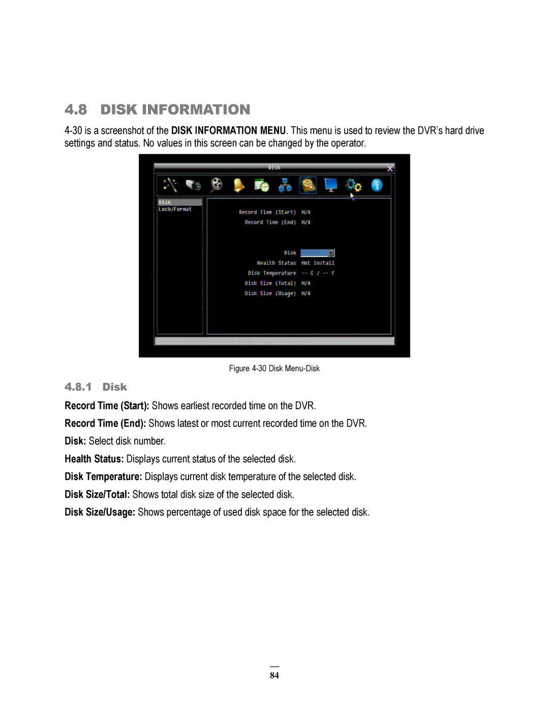 EverFocus ECOR264-16X1, ECOR264-9X1, ECOR264-4X1 user manual Disk Information 