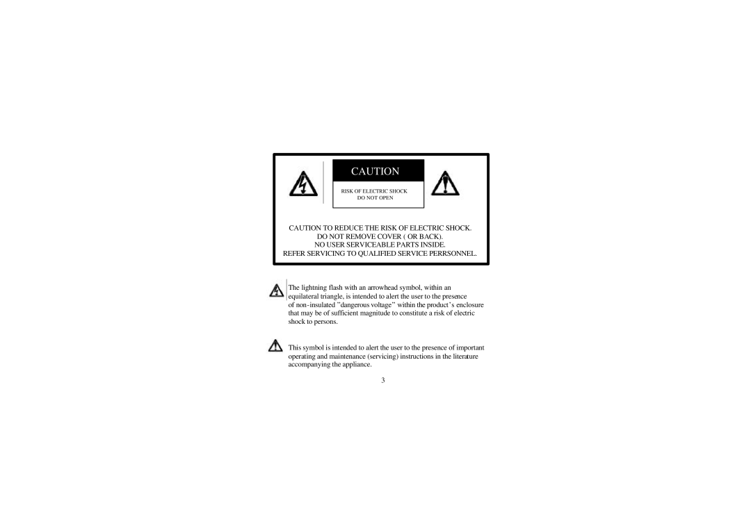 EverFocus ED200 instruction manual Risk of Electric Shock Do not Open 